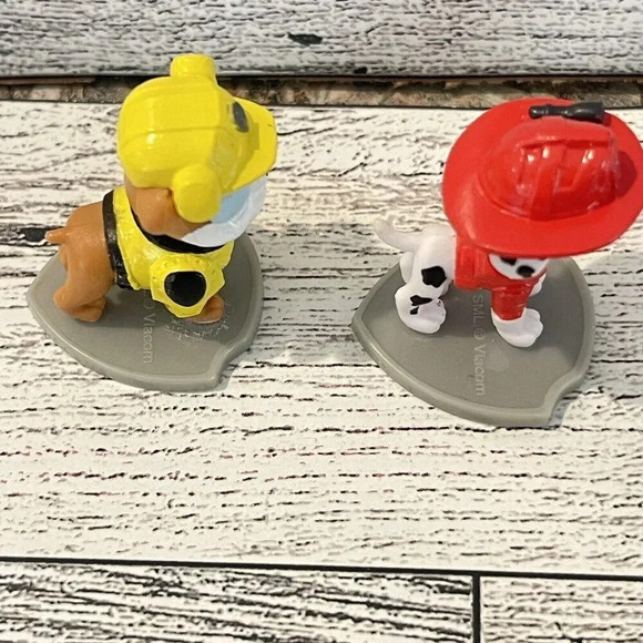Paw Patrol 1” Figures Rubble And Marshall Viacom - Picture 4 of 7